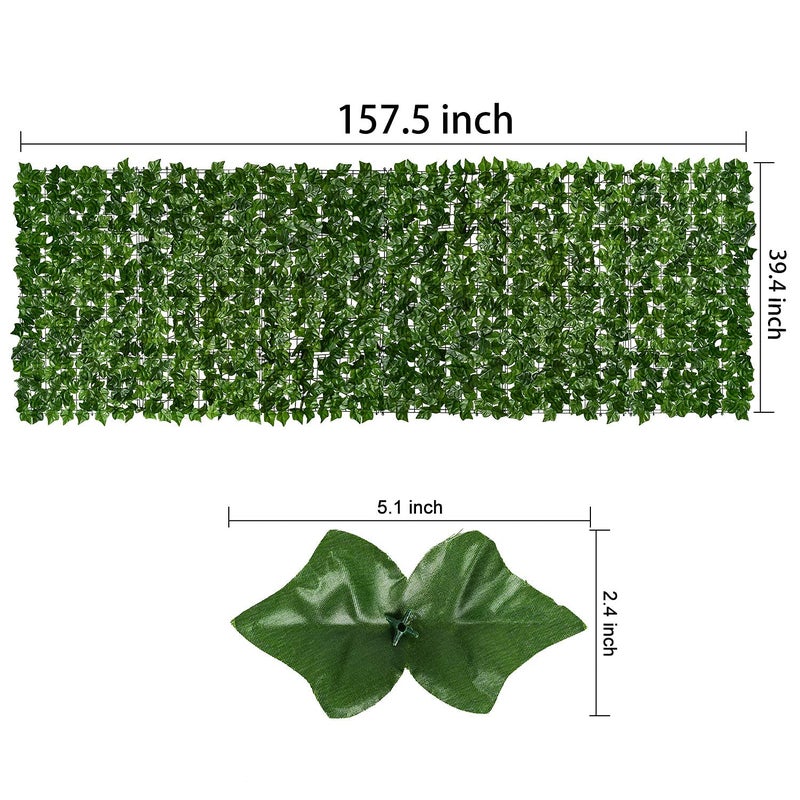 DearHouse Artificial Ivy Privacy Fence, 157.5x39in Artificial Hedges Fence and Faux Ivy Vine Leaf Decoration for Outdoor Decor, Garden Decor - Image 3
